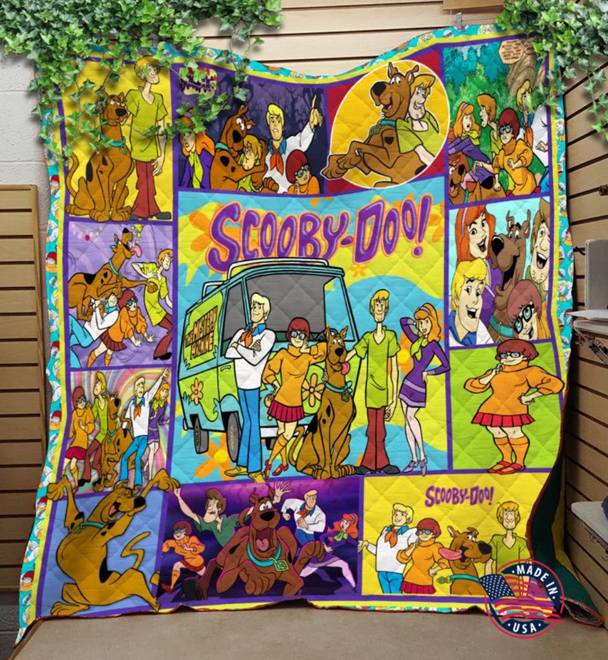 Personalized Scooby Doo Blanket Quilt Scooby Doo Where Are You Movie Quilt Scooby Doo Persnalized Gifts